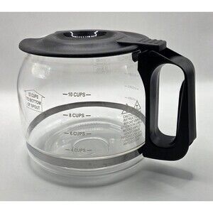 Unbranded 10-cup 12-cup Replacement Carafe Coffee Pot Glass Plastic Chrome